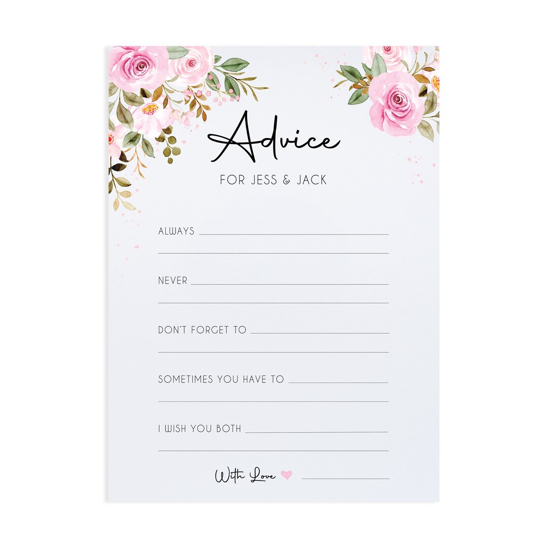 Advice for Bridal Shower Games Kitchen Tea Games Etsy Australia