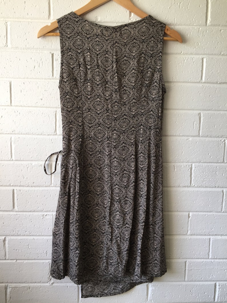 Bohemian Extra Small Hippy 90s Style Wrap Mini Dress Boho Grunge Hippie Small