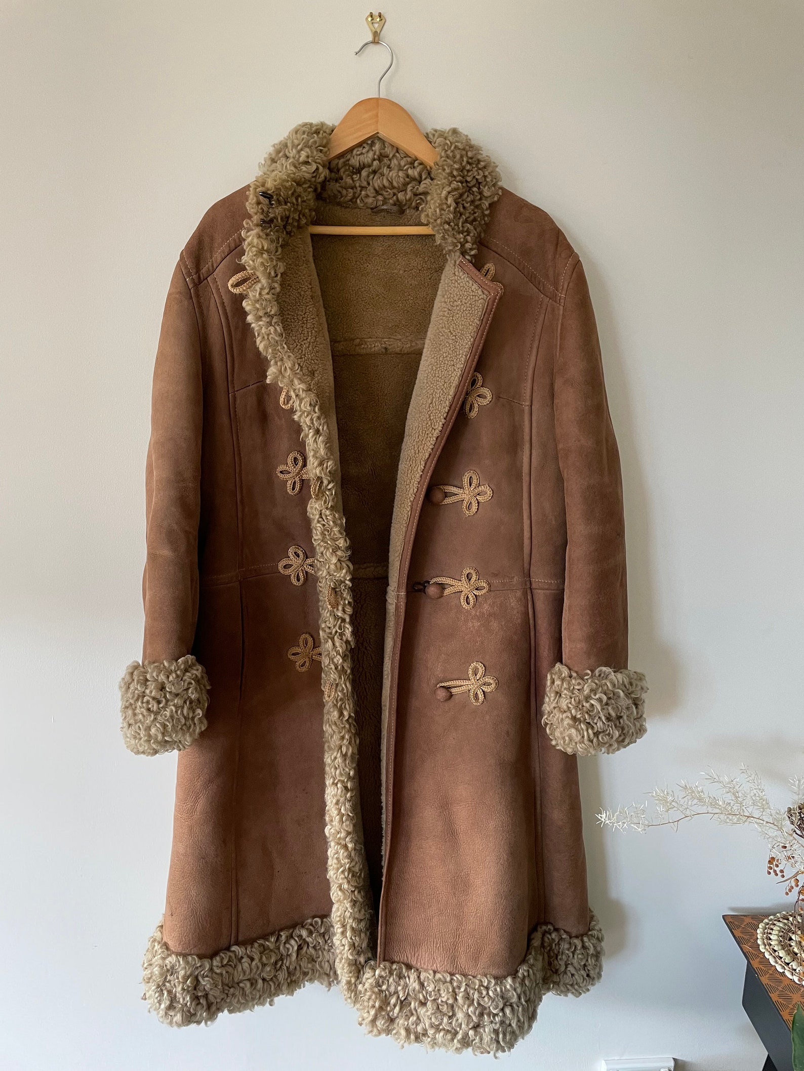 70s Penny Lane Coat Bohemian Coat Fur Coat Afghan Coat Etsy