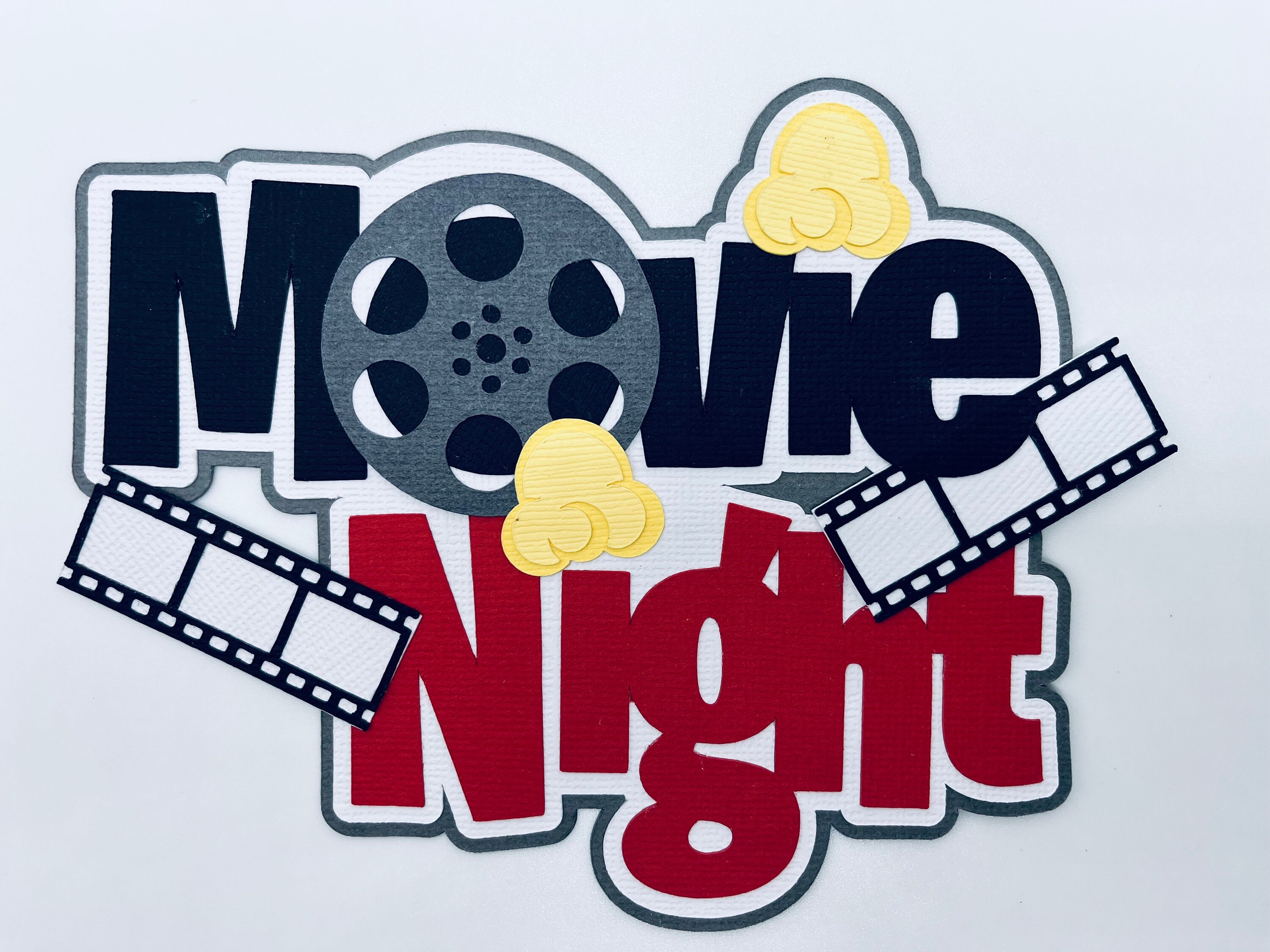 Handmade Die Cuts MOVIE NIGHT Title Paper Piecing Etsy