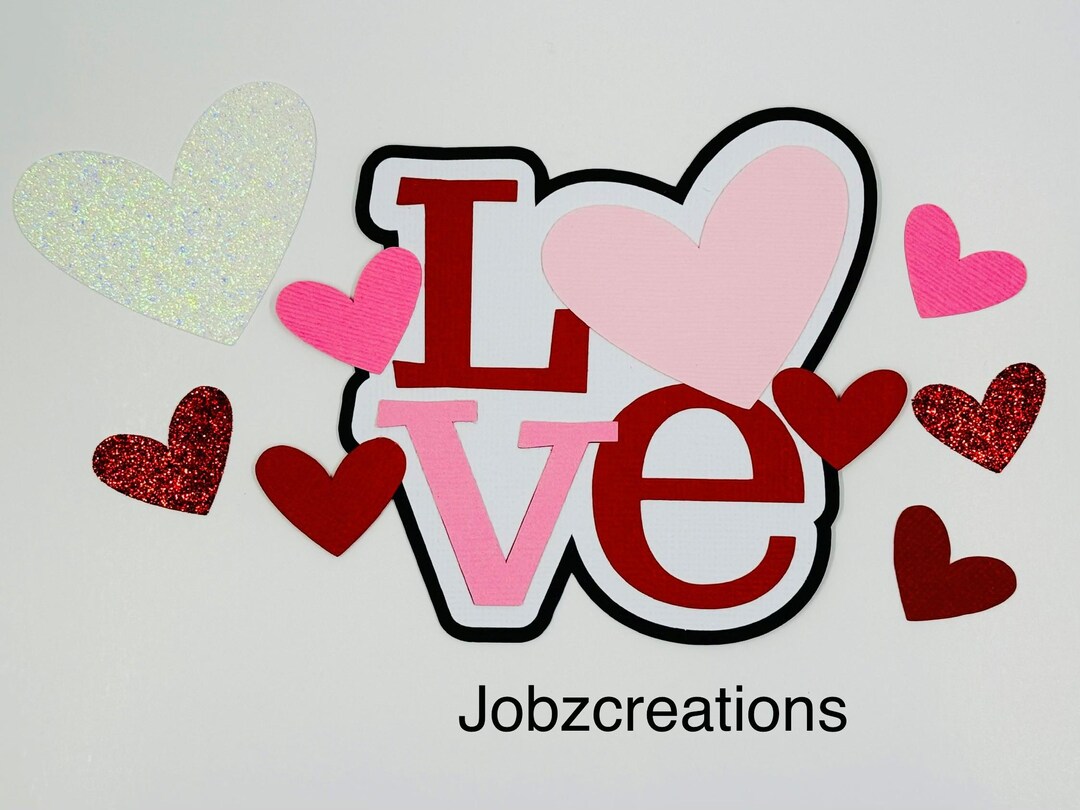 Handmade Love Die Cut Title: Paper Piecing Embellishment - Etsy