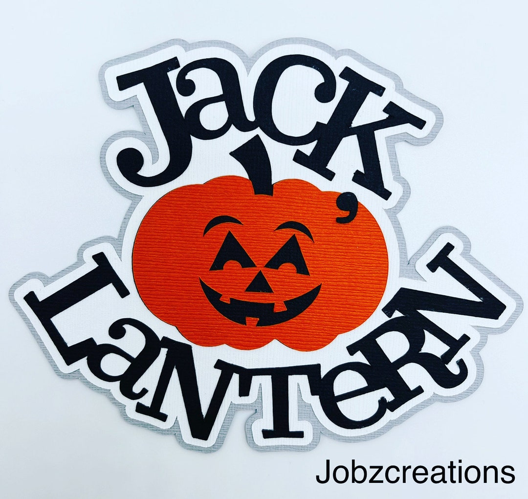 Handmade Jack O' Lantern Die Cut: Halloween Paper Piecing - Etsy