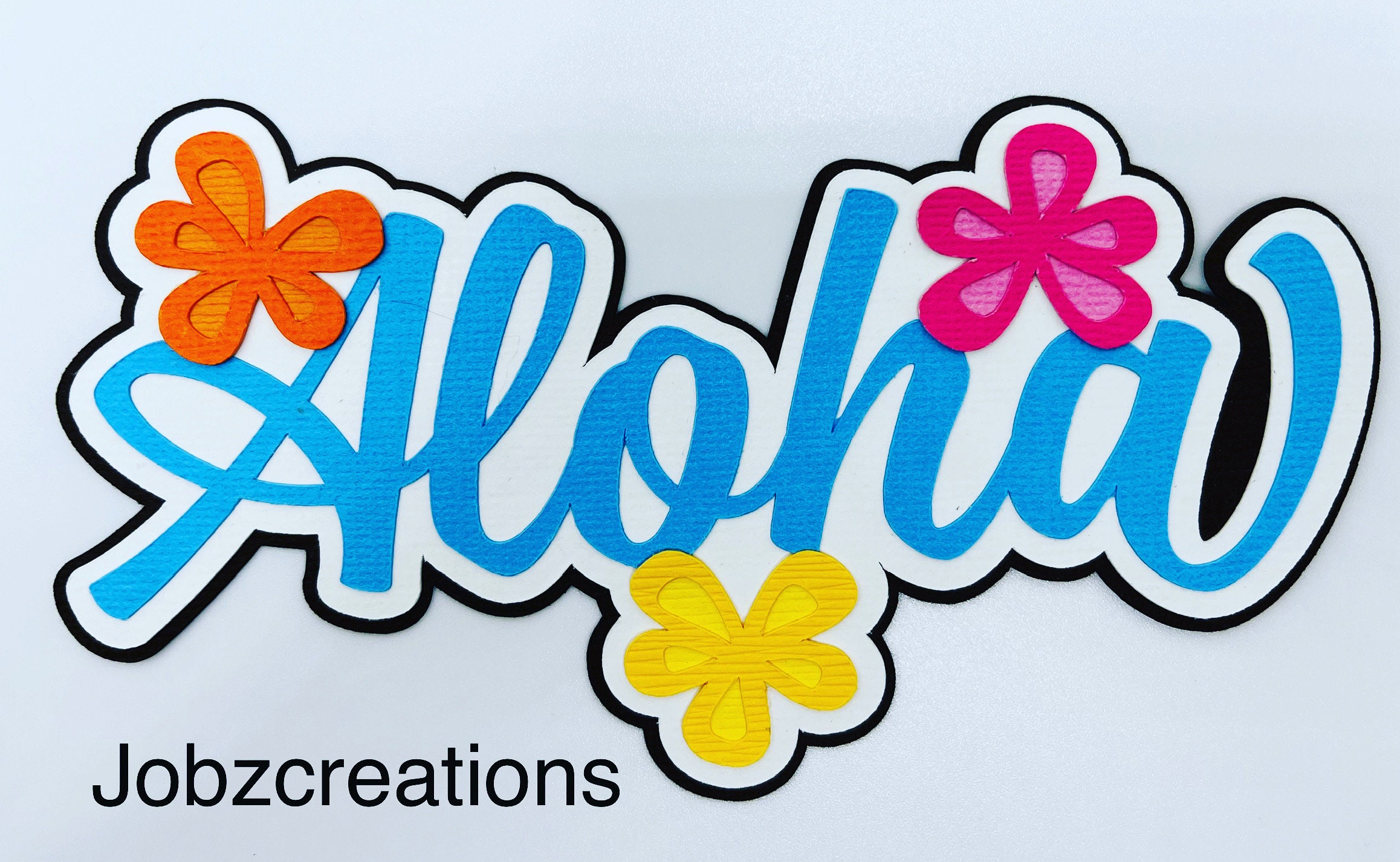 Handmade Die Cut ALOHA Title: Paper Piecing Embellishment - Etsy