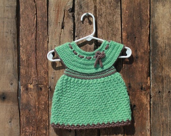 Baby's Tunic Size 6 months Sage and Taupe Ready-To-Ship