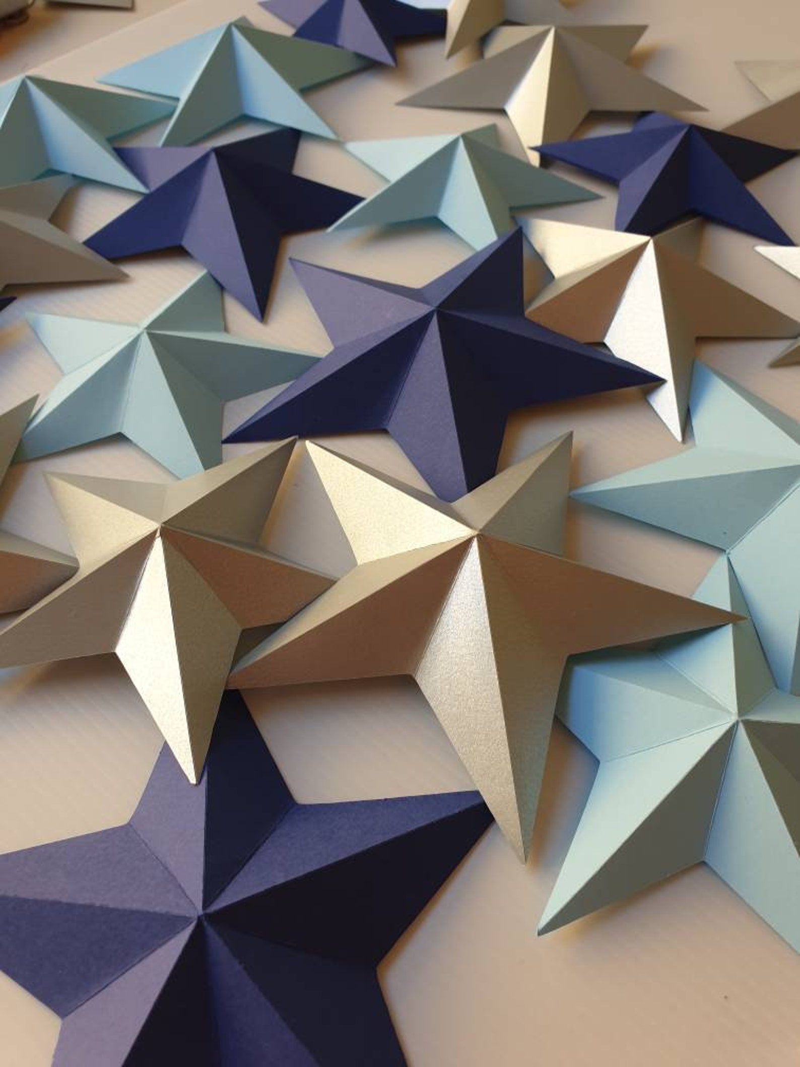 Paper Stars / Wall Decal Stars /nursery Wall Stars/3d Stars | Etsy