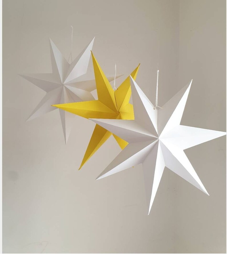 Hanging stars paper stars stars wall stars nursery decor Etsy