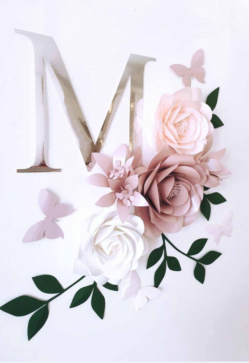Paper Flowers /paper Flower Set/ Wall Decor/nursery Room Etsy