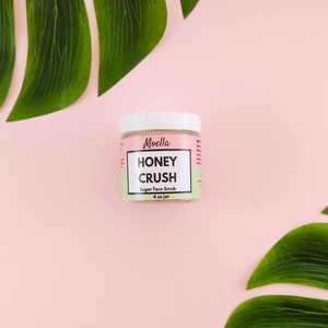 Honey Crush Sugar Face Scrub | All Natural Skincare | Sugar Scrub | Exfoliate | Spa Gift | Gifts for Her