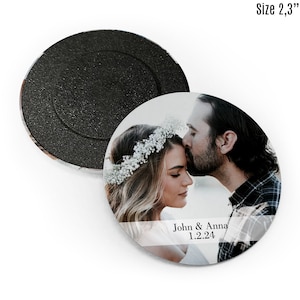 Aangepaste koelkast magneten met uw ontwerp, tekst of logo, bruiloft magneten, huwelijkscadeau, huwelijksdetails, huwelijksgeschenken