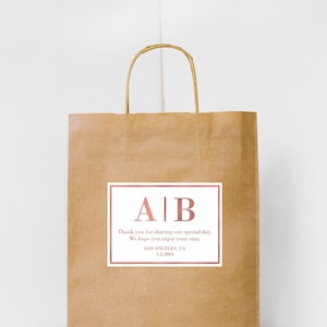 Rose gold Wedding welcome Bags, hotel wedding welcome bag, welcome bag for wedding guest, Wedding Guest Bags, gift bags for wedding guests