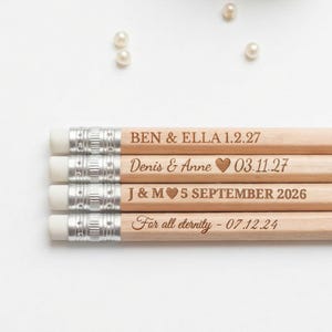 LAPIZ de madera PERSONALIZADO para bodas, empresas o eventos, regalos para invitados, con logo, web, nombres, detalles originales fiestas