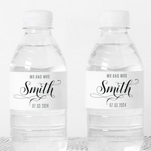 Wedding water bottle labels, waterproof water bottle labels, printed, stickers, personalized water bottle labels, custom, wedding favors
