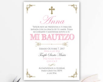 invitacion bautizo etsy