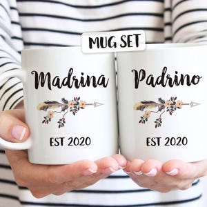 Padrino Gift, Madrina Gift, Padrinos bautizo, Godfather Godmother Mug, Baptism Gift, Christening Gift, Godmother gift, Godfather gift