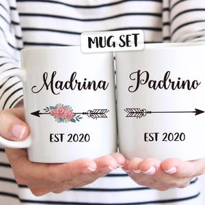 Padrinos bautizo, Padrino Gift, Madrina Gift, Godfather Godmother Mug, Baptism Gift, Christening Gift, Godmother gift, Godfather gift
