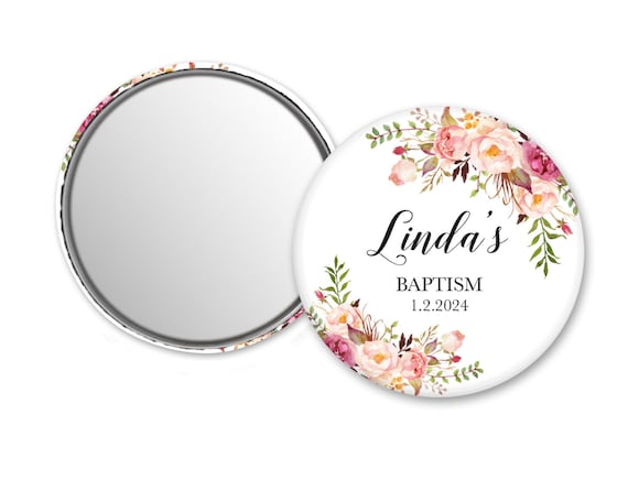 PERSONALISED HANDBAG MIRROR GIFT FREE DELIVERY 59MM