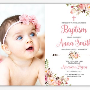 Invitations pour le baptême des filles, invitations au baptême, invitations au baptême, imprimables, invitations espagnoles, communion, baptême d’or BFC04
