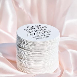 Personalized coasters please don't take my drink, wedding coasters, custom coasters, drink coasters, bar coasters, party coasters image 3