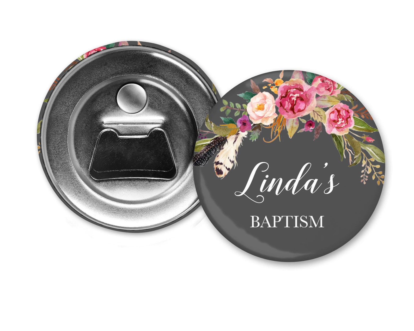 Baptism Favors Girl Custom Bottle Openers Baptism Etsy