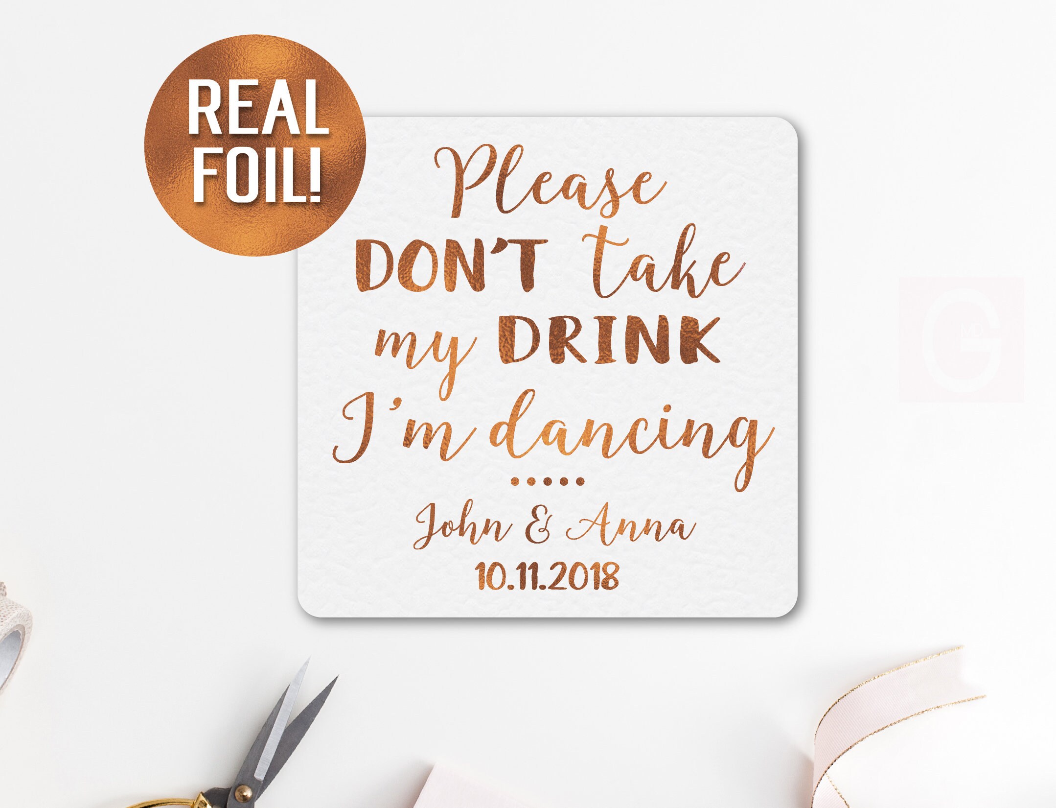 Please Dont Take My Drink coaster wedding coasters Etsy