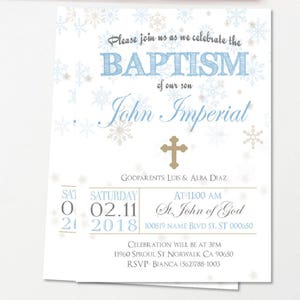 convites de batismo, inverno, flocos de neve, convite de batismo, prata e ouro, batismo de menino, batismo de bebê, Cristianismo BFC03
