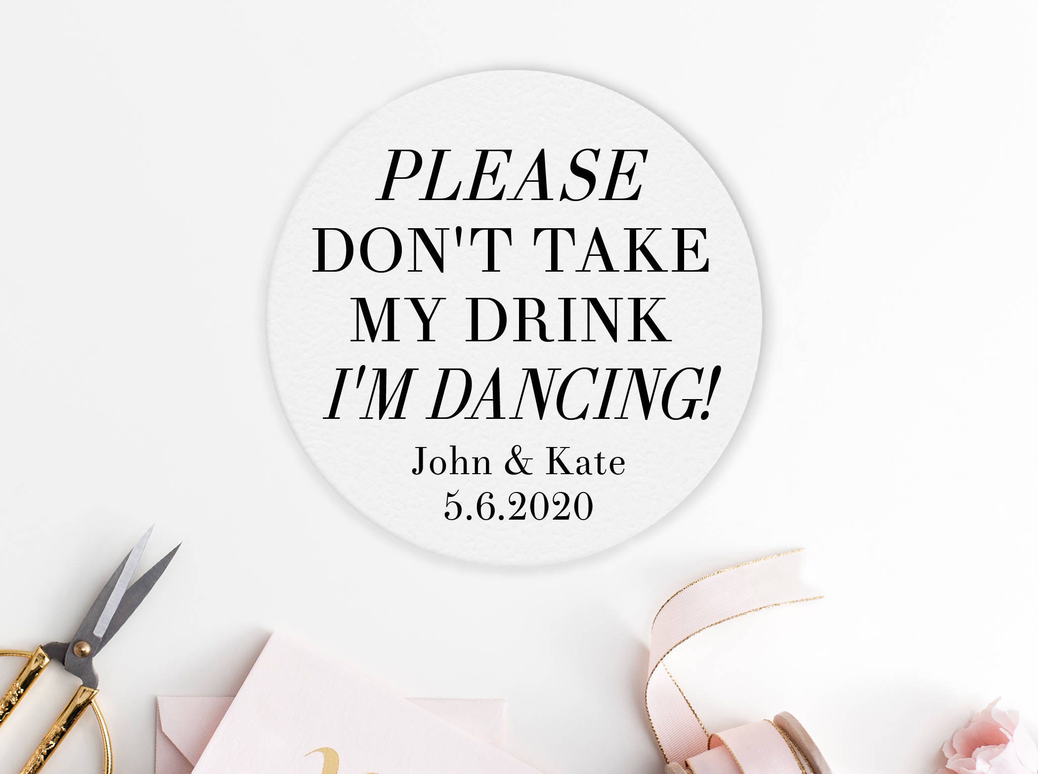 Personalized Coasters Please Don't Take My Drink Wedding - Etsy