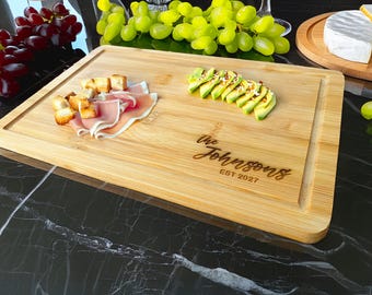 Tabla de cortar personalizada, Regalo de boda grabado, Tabla de charcutería para parejas, compromiso, aniversario, despedida de soltera