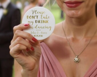 Wedding coaster, Personalized Coasters, Please Dont Take My Drink coaster, coaster set, custom coasters, paper coasters,  wedding decor