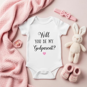 Godparent proposal, Will you be my godparent one piece bodysuit, godmother or godfather gift