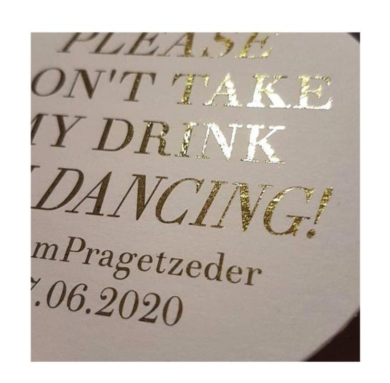 Personalized Wedding Coasters, Personalized Coasters, Wedding Coasters, Custom Coaster, Wedding Favors, Please Dont take My drink Im Dancing image 6