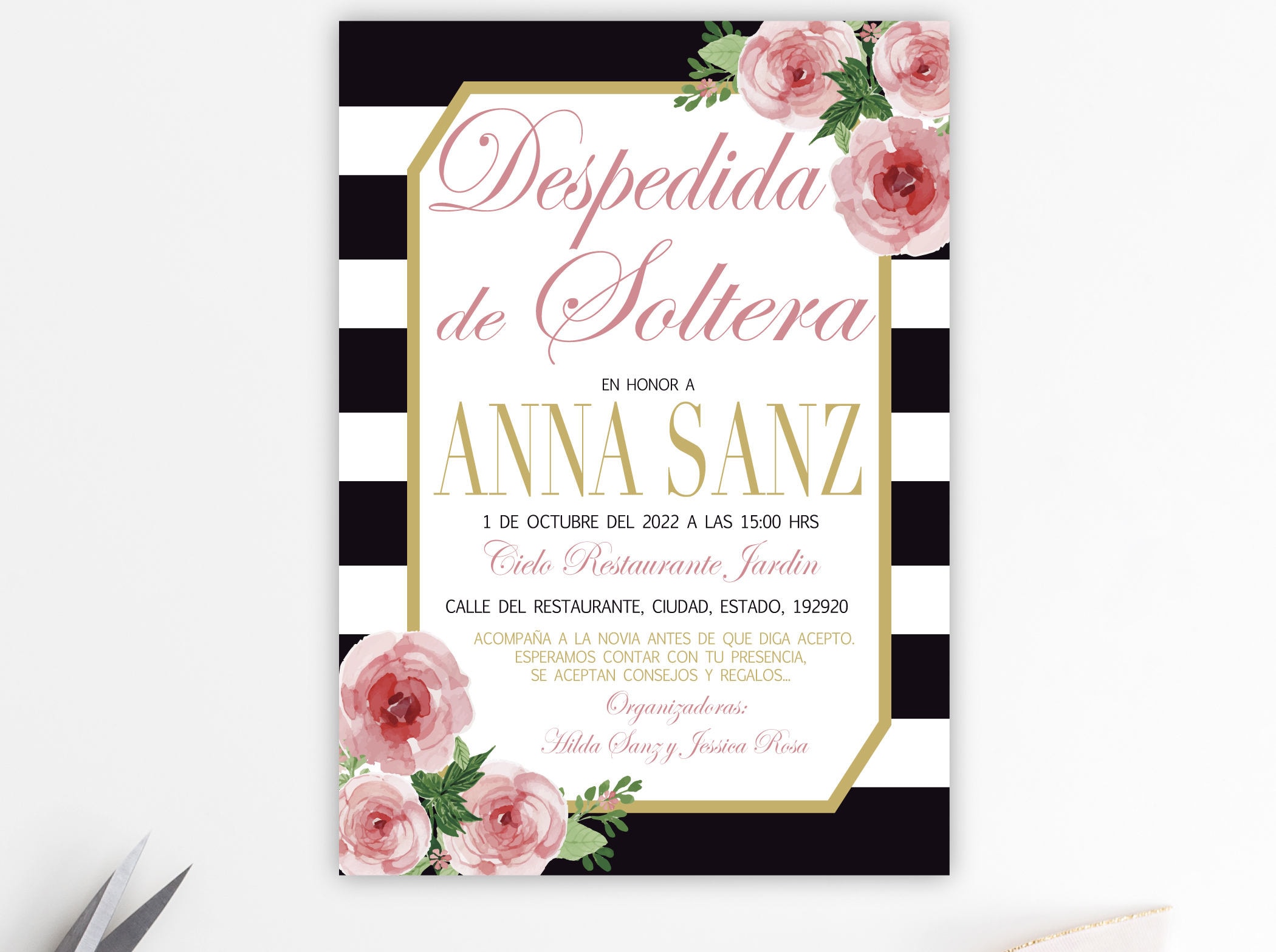 Invitacion despedida de soltera, bridal shower invitation español, bridal  shower invite, floral bridal shower, despedida, printable BR03 - Etsy México, image size:2100x1567