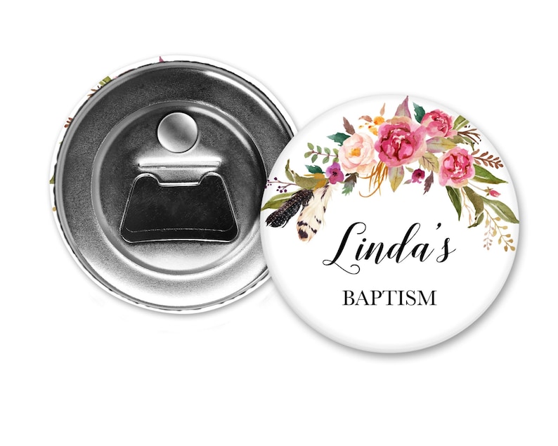Baptism Favors Girl Custom Bottle Openers Baptism Etsy