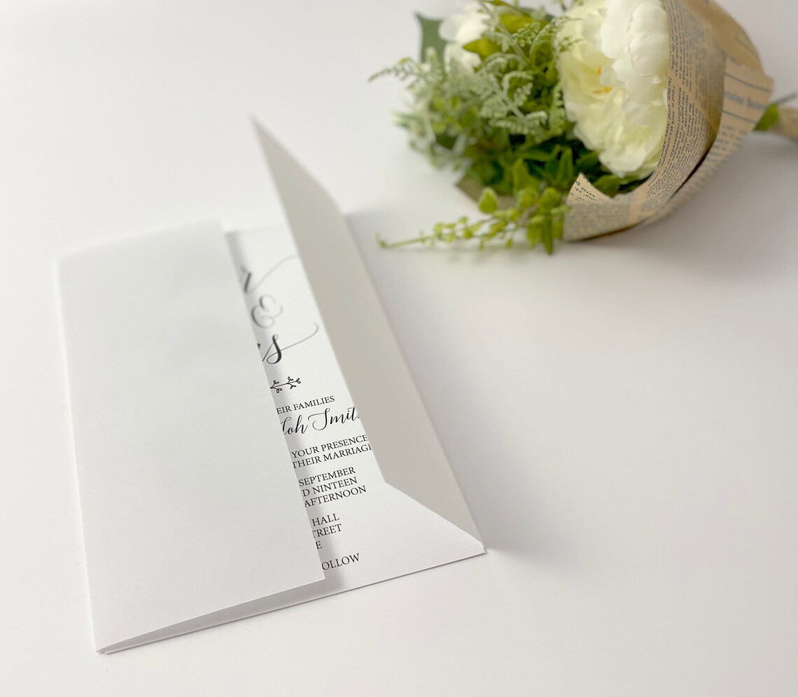 Vellum Jacket for A5 Wedding Invitations Vellum Wrap Vellum Etsy