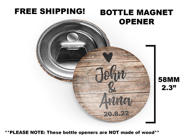 Rustic Wedding Favors Beer Bottle Opener Beer Wedding Etsy