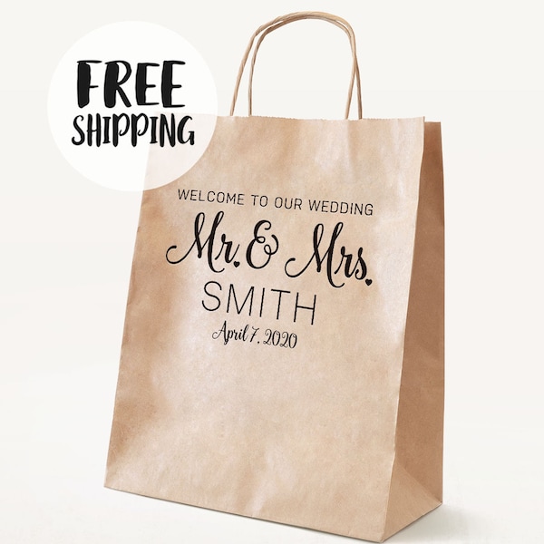 Wedding favors for guests bags, Wedding welcome bags Mr & Mrs, hotel wedding welcome bags, Wedding Guest Bags, Wedding gift bags