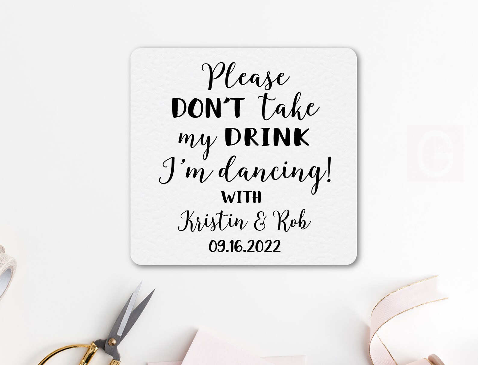 Personalized Coasters Please Don't Take My Drink I'm - Etsy