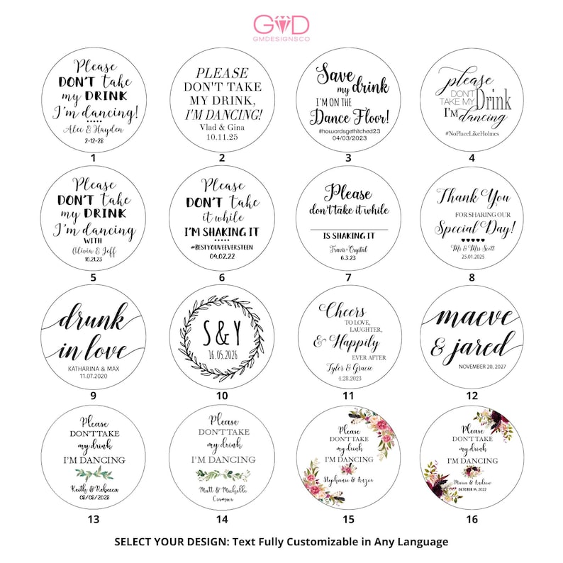 Personalized coasters please don't take my drink, wedding coasters, custom coasters, drink coasters, bar coasters, party coasters image 4