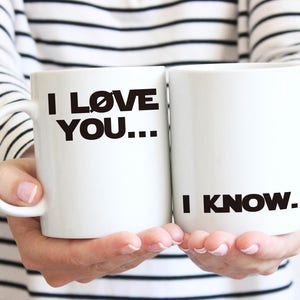 Ich liebe dich, ich weiß, ich liebe dich, ich weiß, Valentinstagsgeschenk, Paargeschenk, Geschenk für Freund, Geschenk für Freundin, originelles Geschenk, Set mit zwei Tassen, Geek-Geschenk