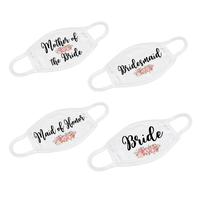 Bachelorette masks Custom wedding face mask Bridal Party Etsy