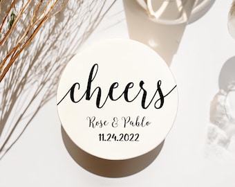 Hochzeitsuntersetzer, Hochzeitsgeschenke, Hochzeitsdekorationen, Hochzeitseinladungen, Hochzeitsuntersetzer, Papieruntersetzer, Riegel, Logos, Namen