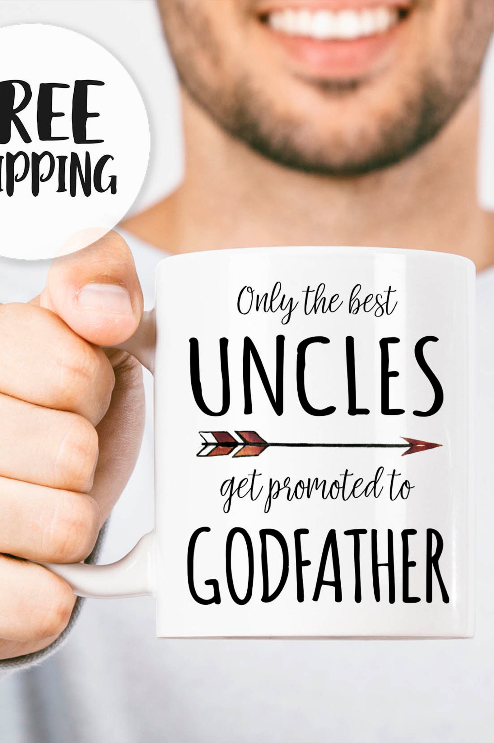 Only the Best Uncles Get Promoted to Godfather Mug Gift for Etsy