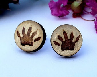 Opossum Handprint Stud - Possum - Marsupial - Opossums - Stud Earrings
