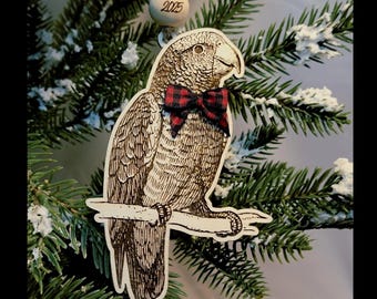 Amazon Parrot Ornament - Personalized - Add Your Pet's Name - Bird Ornament