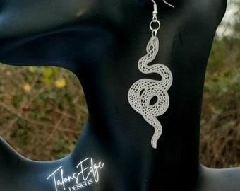 Snake Acrylic Earring - Snake Earrings - Python - Dangle - Drop Earring