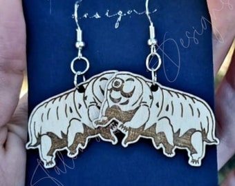 Tardigrade Earrings - Water Bear - Moss Piglet - Drop Earrings - Dangle Earrings