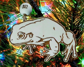 Whites Tree Frog Ornament - Personalized - Add Your Pet's Name -  Ornament - Amphibian - Frogs - Dumpy Tree Frog - Holiday - Christmas Tree