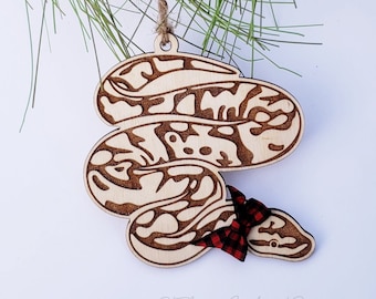 Python Ornament - Personalized - Add Your Pet's Name - Python Ornament - Snake - Reptile - Snakes - Holiday - Christmas Tree - Ball Python