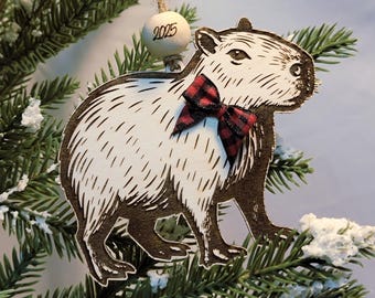 Capybara Ornament - Personalized - Add Your Pet's Name
