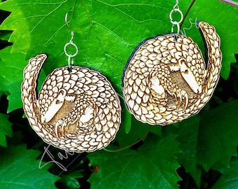 Pangolin Earrings - Dangle Earrings - Wildlife - Africa - Pangolins
