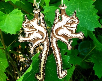 Sugar Glider Earrings - Dangle Earrings - Marsupial - Drop Earrings